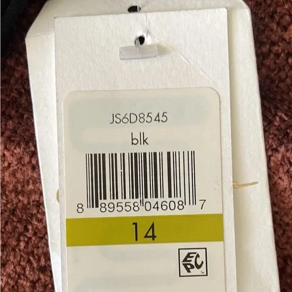 Jessica Simpson Black Shift Dress w/Gold Curb Chain Women’s Sz:14 NWT - Picture 7 of 13